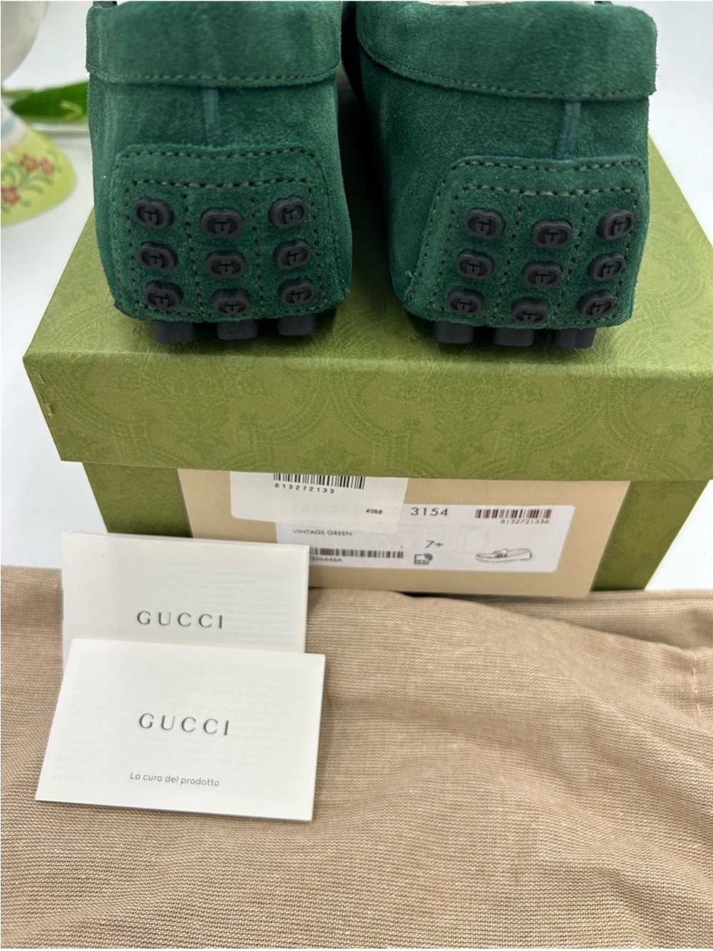 SOLD !!!! Men’s Gucci suede horse bit driver loafers size 7.5 it’s a US - Picture 8 of 8